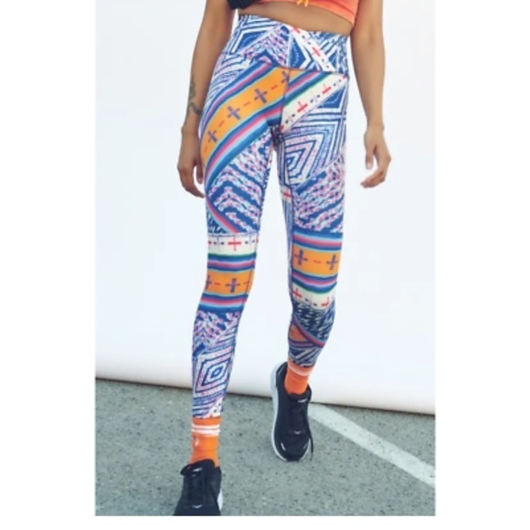 Free People Ashford Lose Control Crop Leggings Purple Orange Womens Size S - Picture 2 of 7